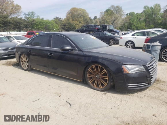 2013 Audi A8 L 3.0L with VIN WAURGAFD2DN028018, listed as a Copart auction lot 54096545 with 0 mi miles and Clean Title. Bid and sale history available at carsss.com. Image 4.