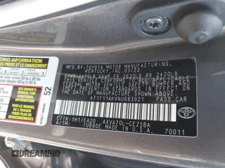 2022 Toyota Camry SE with VIN 4T1T11AKXNU683921, listed as a IAAI auction lot 41667833 with 26,578 mi miles and . Bid and sale history available at DreamBid. Image 9.