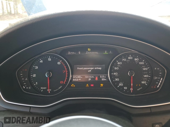 2022 Audi A5 Sportback S line Premium with VIN WAUDACF58NA008476, listed as a Copart auction lot 67375924 with 61,240 mi miles and Salvage Title. Bid and sale history available at carsss.com. Image 9.