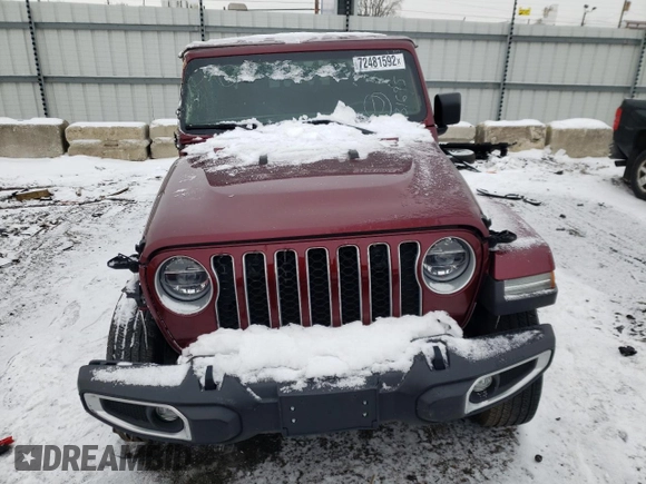 2021 Jeep Gladiator Overland с VIN 1C6HJTFGXML563056, выставлен на аукционе Copart как лот 72481592 с пробегом 12 315 миль миль и На запчасти • Non repairable. История ставок и продаж доступна на DreamBid. Изображение 5.