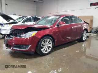 2016 Buick Regal Premium II with VIN 2G4GS5GX4G9156997, listed as a Copart auction lot 50136825 with 54,115 mi miles and Salvage Title. Bid and sale history available at carsss.com. Image 1.