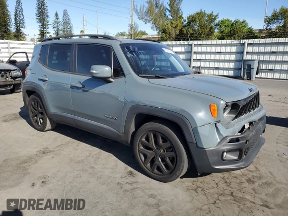 2018 Jeep Renegade Latitude with VIN ZACCJABB9JPG96898, listed as a Copart auction lot 50162435 with 79,578 mi miles and Salvage Title. Bid and sale history available at DreamBid. Image 4.