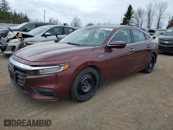 2019 Honda Insight Touring with VIN 19XZE4F76KE400076, listed as a Copart auction lot 55021115 with 184,443 mi miles and Clean Title. Bid and sale history available at carsss.com. Image 1.