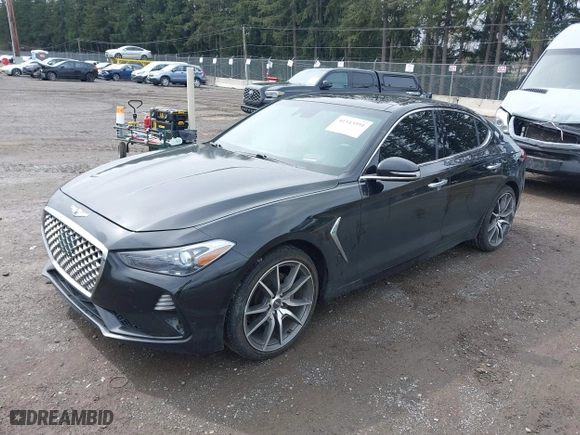 2020 Genesis G70 2.0T with VIN KMTG44LAXLU062079, listed as a IAAI auction lot 41913591 with 24,556 mi miles. Bid and sale history available at carsss.com. Image 17.
