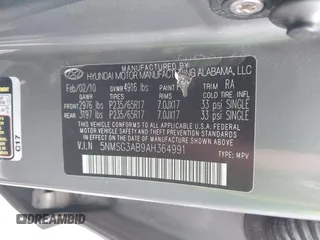 2010 Hyundai Santa Fe GLS z VIN 5NMSG3AB9AH364991, wystawiony jako IAAI lot #42265553 z przebiegiem 188 605 mil mil oraz . Historia ofert i sprzedaży dostępna na DreamBid. Obrazek 9.