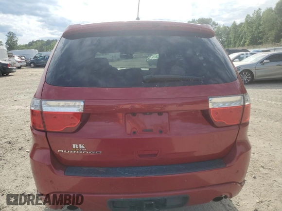 2013 Dodge Durango SXT with VIN 1C4RDHAG5DC637475, listed as a Copart auction lot 56121905 with 175,908 mi miles and Salvage title. Bid and sale history available at DreamBid. Image 6.