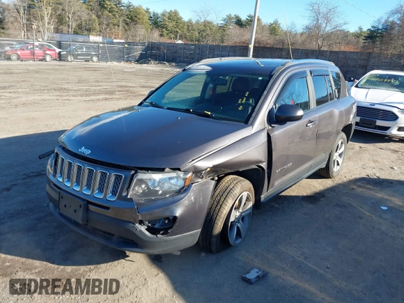 2016 Jeep Compass High Altitude Edition with VIN 1C4NJDEB0GD707882, listed as a IAAI auction lot 41112184 with 132,721 mi miles. Bid and sale history available at carsss.com. Image 2.