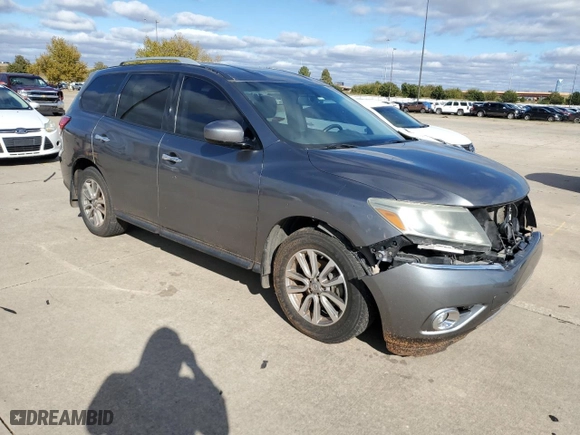 2015 Nissan Pathfinder S with VIN 5N1AR2MM2FC620497, listed as a Copart auction lot 79553654 with 187,187 mi miles and Salvage Title. Bid and sale history available at carsss.com. Image 4.