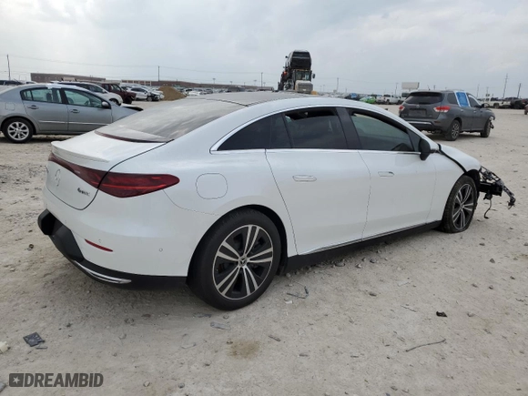 2023 Mercedes-Benz EQE with VIN W1KEG2CB6PF021281, listed as a Copart auction lot 46988834 with 0 mi miles. Bid and sale history available at carsss.com. Image 3.