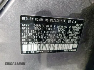 2020 Honda Fit LX with VIN 3HGGK5H43LM717217, listed as a Copart auction lot 47424685 with 44,226 mi miles and Salvage Title. Bid and sale history available at carsss.com. Image 13.