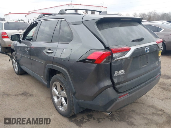 2020 Toyota RAV4 Hybrid Limited with VIN 4T3DWRFV9LU008881, listed as a IAAI auction lot 41672085 with 39,557 mi miles. Bid and sale history available at carsss.com. Image 3.