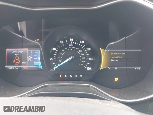 2017 Ford Fusion Titanium with VIN 3FA6P0K9XHR187444, listed as a IAAI auction lot 41753374 with 88,029 mi miles. Bid and sale history available at carsss.com. Image 7.
