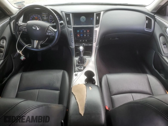 2014 Infiniti Q50 with VIN JN1BV7AP0EM688292, listed as a Copart auction lot 44427385 with 174,233 mi miles and Salvage title. Bid and sale history available at DreamBid. Image 8.