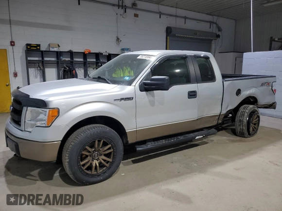 2014 Ford F-150 XL with VIN 1FTEX1EMXEFB13705, listed as a Copart auction lot 86316994 with 38,455 mi miles and Salvage Title. Bid and sale history available at DreamBid. Image 1.