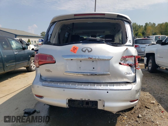 2016 Infiniti QX80 with VIN JN8AZ2NF8G9611780, listed as a Copart auction lot 69454704 with 0 mi miles and Non Repairable. Bid and sale history available at carsss.com. Image 6.