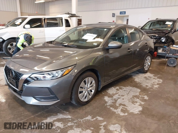 2022 Nissan Sentra S with VIN 3N1AB8BV1NY282039, listed as a IAAI auction lot 41945581 with 26,220 mi miles. Bid and sale history available at carsss.com. Image 2.