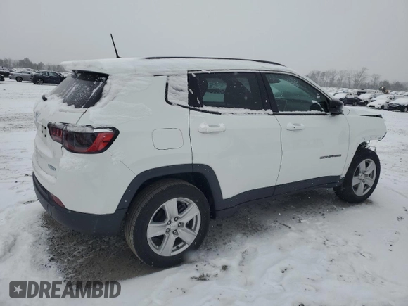 2022 Jeep Compass Altitude with VIN 3C4NJDBB1NT222808, listed as a Copart auction lot 45980745 with 51,242 mi miles and Salvage Title. Bid and sale history available at carsss.com. Image 3.