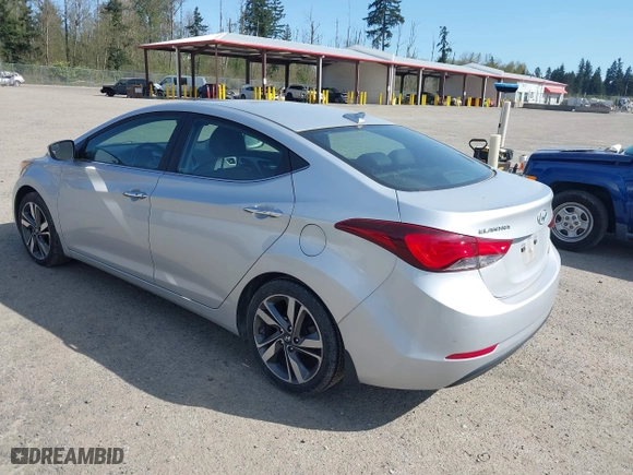 2014 Hyundai Elantra SE with VIN KMHDH4AE9EU140846, listed as a IAAI auction lot 42032069 with 168,052 mi miles. Bid and sale history available at carsss.com. Image 3.