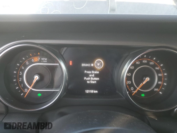2023 Jeep Wrangler Sport S with VIN 1C4HJXDG3PW646818, listed as a Copart auction lot 77016834 with 12,118 mi miles and Clean Title. Bid and sale history available at DreamBid. Image 9.