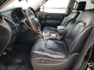 2012 Infiniti QX56 7-passenger with VIN JN8AZ2NE5C9016354, listed as a Copart auction lot 53390775 with 209,990 mi miles and Salvage Title. Bid and sale history available at carsss.com. Image 7.