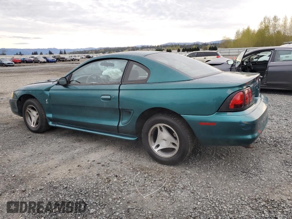 1997 Ford Mustang with VIN 1FALP4044VF101619, listed as a Copart auction lot 52646555 with 189,003 mi miles and Salvage Title. Bid and sale history available at carsss.com. Image 2.