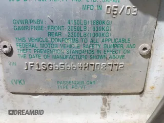 2004 Subaru Forester XS с VIN JF1SG65664H708772, выставлен на аукционе IAAI как лот 42165201 с пробегом 285 210 миль миль и . История ставок и продаж доступна на DreamBid. Изображение 9.