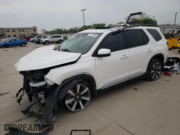 2023 Honda Pilot Elite z VIN 5FNYG1H81PB045653, wystawiony jako Copart lot #51252065 z przebiegiem 57 388 mil mil oraz Szkoda całkowita • Salvage title. Historia ofert i sprzedaży dostępna na DreamBid. Obrazek 1.