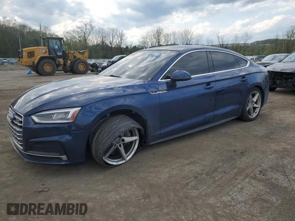 2018 Audi A5 Sportback Premium Plus with VIN WAUENCF5XJA098796, listed as a Copart auction lot 51965514 with 79,245 mi miles and . Bid and sale history available at DreamBid. Image 1.