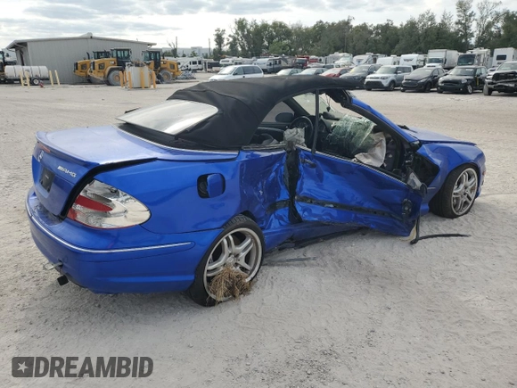 2005 Mercedes-Benz CLK-Class AMG with VIN WDBTK76G55T048893, listed as a Copart auction lot 80762754 with 0 mi miles and Salvage Title. Bid and sale history available at carsss.com. Image 3.