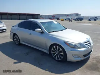2013 Hyundai Genesis 5.0L R-Spec with VIN KMHGC4DH1DU233537, listed as a IAAI auction lot 41796310 with 170,220 mi miles. Bid and sale history available at carsss.com. Image 1.