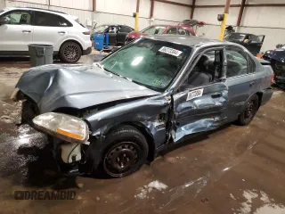 1997 Honda Civic DX with VIN 2HGEJ6626VH554923, listed as a Copart auction lot 86373384 with 205,438 mi miles and Salvage Title. Bid and sale history available at carsss.com. Image 1.