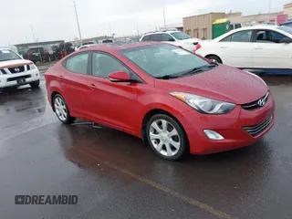 2012 Hyundai Elantra Limited with VIN KMHDH4AEXCU475126, listed as a IAAI auction lot 42061928 with 181,351 mi miles. Bid and sale history available at carsss.com. Image 1.