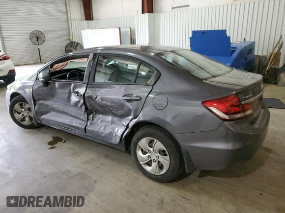 2015 Honda Civic Sedan LX with VIN 2HGFB2F59FH561516, listed as a Copart auction lot 50730755 with 103,934 mi miles and Salvage Title. Bid and sale history available at carsss.com. Image 2.