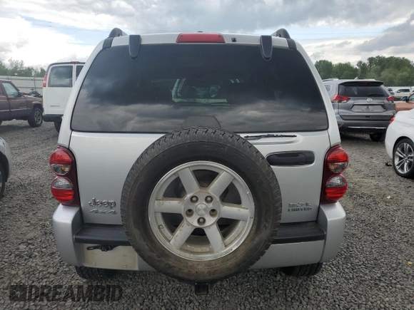 2006 Jeep Liberty Limited with VIN 1J4GL58K56W238578, listed as a Copart auction lot 57253195 with 132,207 mi miles and Salvage title. Bid and sale history available at DreamBid. Image 6.