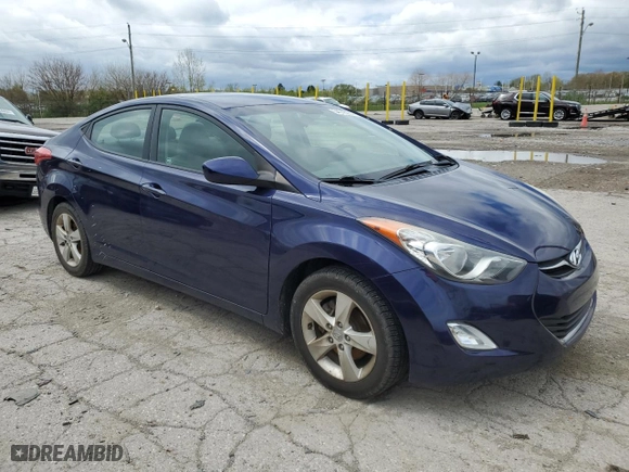 2012 Hyundai Elantra GLS PZEV with VIN 5NPDH4AE9CH099047, listed as a Copart auction lot 54048935 with 130,546 mi miles and Clean Title. Bid and sale history available at carsss.com. Image 4.