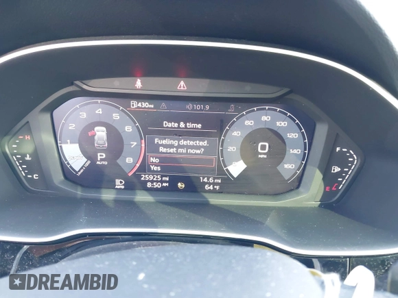 2021 Audi Q3 S line Premium with VIN WA1DECF31M1037901, listed as a IAAI auction lot 42158457 with 25,925 mi miles and . Bid and sale history available at DreamBid. Image 7.