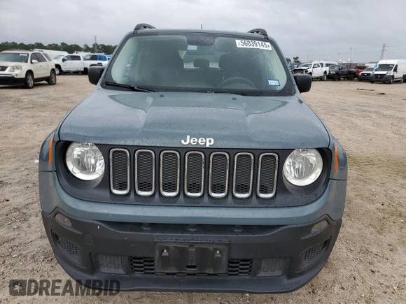 2017 Jeep Renegade Sport with VIN ZACCJAAB4HPF90242, listed as a Copart auction lot 56039145 with 84,275 mi miles and Salvage Title. Bid and sale history available at DreamBid. Image 5.