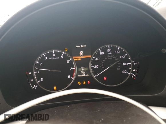 2017 Acura ILX Premium with VIN 19UDE2F75HA009657, listed as a Copart auction lot 58489095 with 80,817 mi miles and Clean title. Bid and sale history available at DreamBid. Image 9.