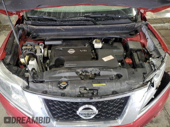 2013 Nissan Pathfinder SL with VIN 5N1AR2MM1DC679134, listed as a Copart auction lot 57031655 with 124,355 mi miles and Salvage title. Bid and sale history available at DreamBid. Image 12.