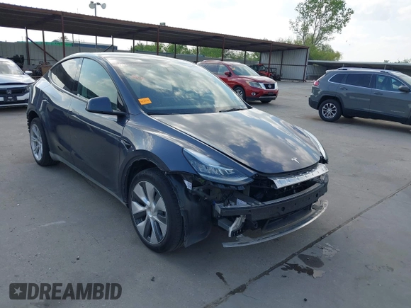 2023 Tesla Model Y Long Range with VIN 7SAYGDEEXPA078629, listed as a IAAI auction lot 42046354 with 27,245 mi miles and . Bid and sale history available at DreamBid. Image 1.