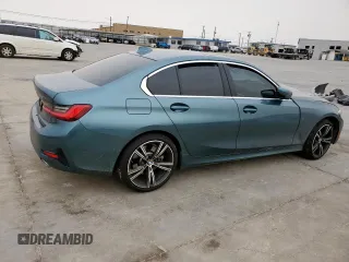 2021 BMW 3 Series 330i with VIN 3MW5R1J09M8C14333, listed as a Copart auction lot 48227865 with 0 mi miles and Salvage Title. Bid and sale history available at carsss.com. Image 3.