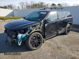 2019 GMC Terrain SLT with VIN 3GKALVEX5KL199782, listed as a Copart auction lot 51586155 with 121,230 mi miles and Salvage Title. Bid and sale history available at carsss.com. Image 1.