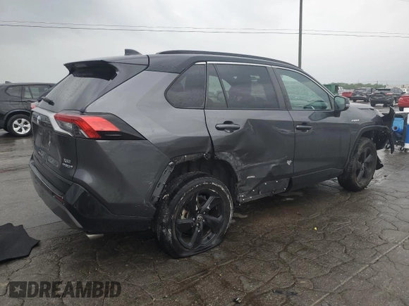 2021 Toyota RAV4 Hybrid XSE with VIN 4T3E6RFVXMU032385, listed as a Copart auction lot 53966625 with 113,506 mi miles and Salvage title. Bid and sale history available at DreamBid. Image 3.