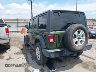 2021 Jeep Wrangler Unlimited Sport S with VIN 1C4HJXDG0MW510836, listed as a IAAI auction lot 42072748 with 87,960 mi miles and . Bid and sale history available at DreamBid. Image 3.