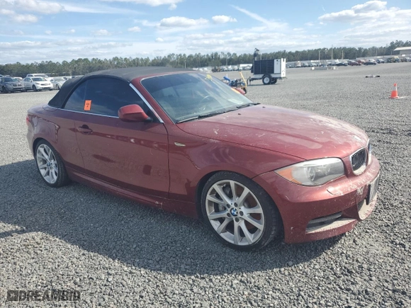 2012 BMW 1 Series 135i with VIN WBAUN7C5XCVM26740, listed as a Copart auction lot 75438554 with 0 mi miles and Salvage Title. Bid and sale history available at carsss.com. Image 4.