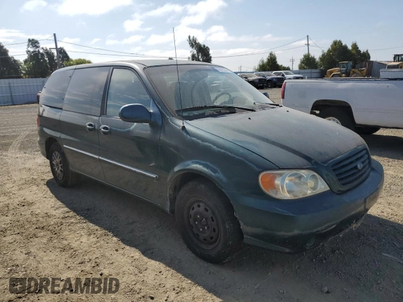 2002 Kia Sedona LX with VIN KNDUP131026325853, listed as a Copart auction lot 65872234 with 114,798 mi miles and Clean Title. Bid and sale history available at carsss.com. Image 4.