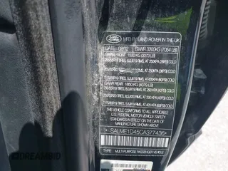 2012 Land Rover Range Rover HSE with VIN SALME1D45CA377436, listed as a IAAI auction lot 42401146 with 127,665 mi miles and . Bid and sale history available at DreamBid. Image 9.