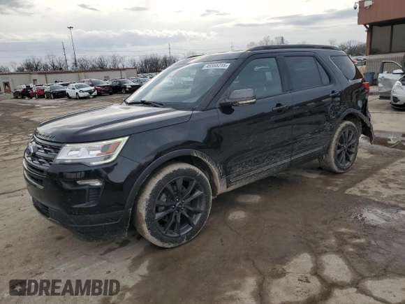 2019 Ford Explorer XLT z VIN 1FM5K8DH4KGA20515, wystawiony jako Copart lot #45555215 z przebiegiem 90 219 mil mil oraz Szkoda całkowita • Salvage title. Historia ofert i sprzedaży dostępna na DreamBid. Obrazek 1.