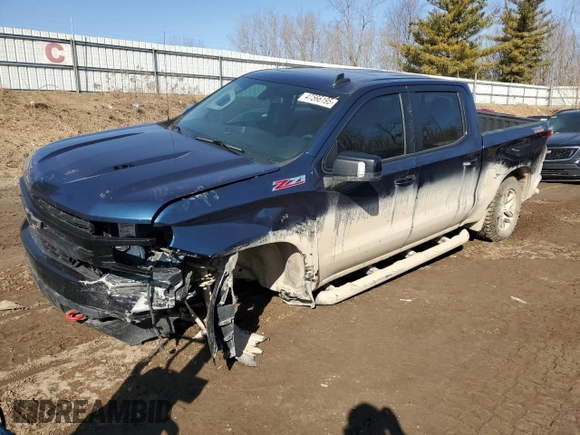 2021 Chevrolet Silverado 1500 LT Trail Boss with VIN 3GCPYFEL6MG166280, listed as a Copart auction lot 47566195 with 86,026 mi miles and Salvage Title. Bid and sale history available at DreamBid. Image 1.