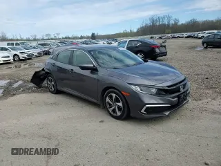 2019 Honda Civic LX with VIN 2HGFC2F61KH558125, listed as a Copart auction lot 55324225 with 66,107 mi miles and Salvage Title. Bid and sale history available at DreamBid. Image 14.